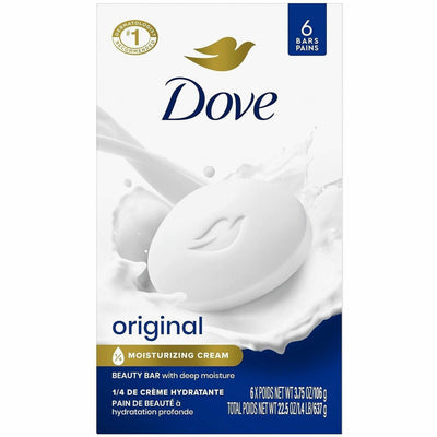 Unilever N.V Dove Original Body Bar, White, 6 / Pack, UNI61011