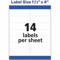 Avery Easy Peel Address Labels, 1-1/3" x 4", 1,400 Labels (8462), White, 1400 / Box, AVE8462