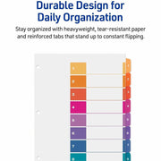 Avery Dividers, 8 Tabs, Ready Index, Multicolor Tabs (11133), 1 Set