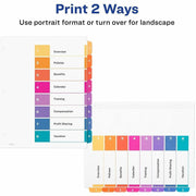 Avery Dividers, 8 Tabs, Ready Index, Multicolor Tabs (11133), 1 Set
