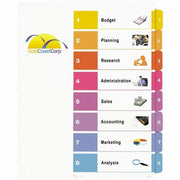 Avery Dividers, 8 Tabs, Ready Index, Multicolor Tabs (11133), 1 Set