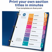 Avery Dividers, 8 Tabs, Ready Index, Multicolor Tabs (11133), 1 Set