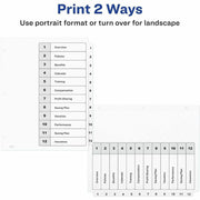 Avery Binder Dividers, 12 Tabs, Ready Index (11140), 1 Set