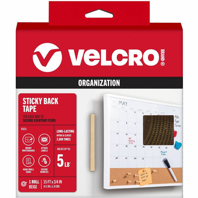 Velcro Sticky Back 15ft x 3/4in Roll Beige, 1 Roll — view 1