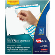 Avery® Print & Apply Clear Label Dividers - Index Maker Easy Apply Label Strip, 1 Pack