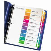 Avery Dividers, 10 Tabs, Ready Index, Multicolor Tabs (11135), 1 Set