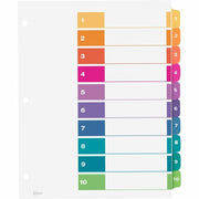 Avery Dividers, 10 Tabs, Ready Index, Multicolor Tabs (11135), 1 Set