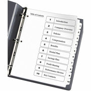 Avery Ready Index® Table of Content Dividers for Laser and Inkjet Printers, 10 tabs, 1 Set