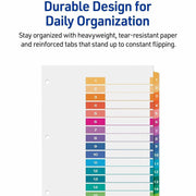 Avery Dividers, 15 Tabs, Ready Index, Multicolor Tabs (11143), 1 Set