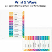 Avery Dividers, 15 Tabs, Ready Index, Multicolor Tabs (11143), 1 Set