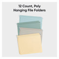 Smead 1/5 Tab Cut Letter Hanging Folder, Assorted, 8 1/2" Width x 11" Length, 12 / Pack, SMD10522