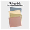 Smead 1/5 Tab Cut Letter Hanging Folder, Assorted, 8 1/2" Width x 11" Length, 12 / Pack, SMD10524
