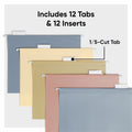 Smead 1/5 Tab Cut Letter Hanging Folder, Assorted, 8 1/2" Width x 11" Length, 12 / Pack, SMD10524