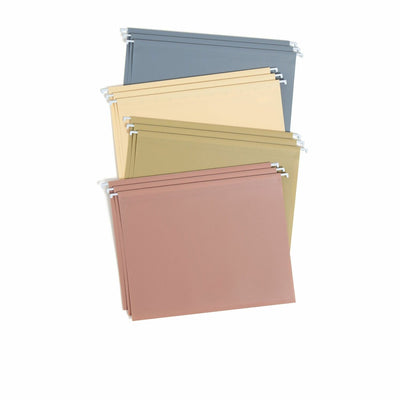 Smead 1/5 Tab Cut Letter Hanging Folder, Assorted, 8 1/2" Width x 11" Length, 12 / Pack, SMD10524