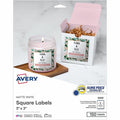 Avery Matte, White, 3"x3" Square Labels, White Matte, 150 / Pack, AVE05659