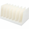 Business Source 6-slot Inclined Desk Step Sorter, White, BSN11874