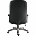 Lorell Sera High-Back Manager Chair with Height-Adjustable Arms, Black, LLR63272