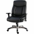 Lorell Sera High-Back Manager Chair with Height-Adjustable Arms, Black, LLR63272