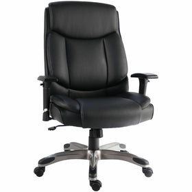 Lorell Sera High-Back Manager Chair with Height-Adjustable Arms, Black, LLR63272