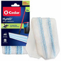 Freudenberg Household Products LP O-Cedar H2prO Flat Mophead Replacement, White/Blue, 2 / Pack, FHP175782