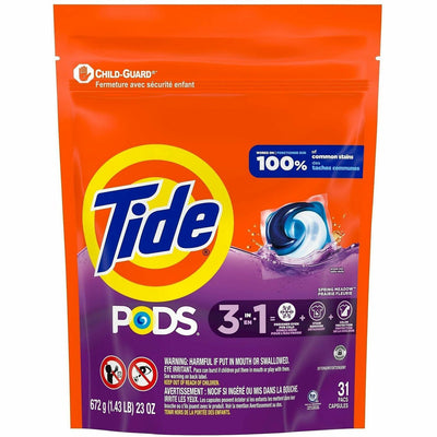 Procter & Gamble Tide PODS Laundry Detergent Pacs, Blue, 31 / Bag, PGC93123