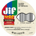 J.M. Smucker Jif To-Go Creamy Natural Peanut Butter Cups, 8 / Pack, SMU99266
