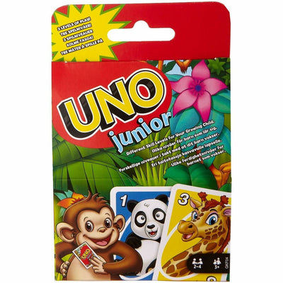 Mattel UNO Junior Card Game For Kids With Simple Rules & Animal Matching For 2-4 Player, Multi, MTTGKF04