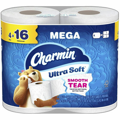 Procter & Gamble Charmin Bathroom Tissue, White, 8 / Carton, PGC19261