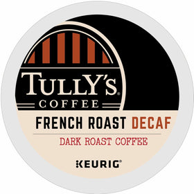 Keurig Dr Pepper Tully's K-Cup French Roast Decaf Coffee, 4 / Carton, GMT192419CT