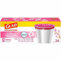 The Clorox Glad Odorshield Cherry Blossom Trash Bags, Pink, 6 / Carton, CLO79274CT