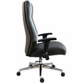 Lorell Fuerte Executive High-Back Chair with Adjustable Arms, Black, LLR63300