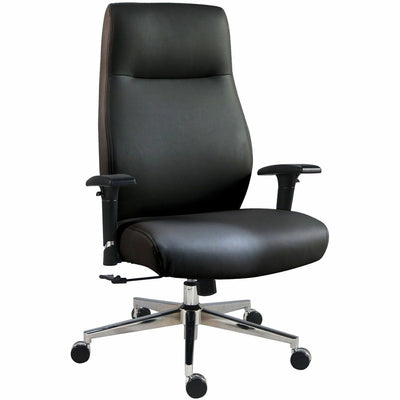 Lorell Fuerte Executive High-Back Chair with Adjustable Arms, Black, LLR63300