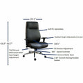Lorell Fuerte Executive High-Back Chair with Adjustable Arms, Black, LLR63300