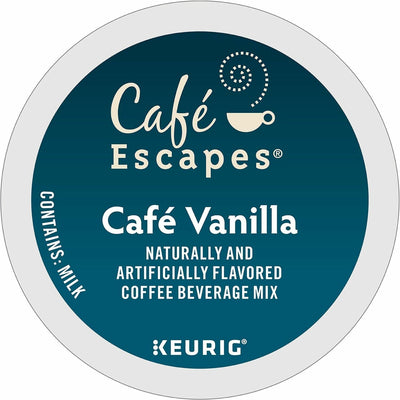 Keurig Dr Pepper . Caf&eacute; Escapes K-Cup Cafe Vanilla Coffee, 4 / Carton, GMT6812CT