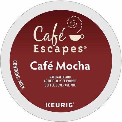 Keurig Dr Pepper . Caf&eacute; Escapes K-Cup, Pod Cafe Mocha, 4 / Carton, GMT6803CT