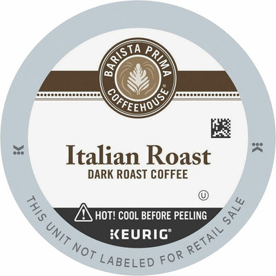 Keurig Dr Pepper . Barista Prima Coffeehouse K-Cup Italian Roast Coffee, 4 / Carton, GMT8500CT
