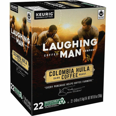 Keurig Dr Pepper LAUGHING MAN K-Cup Colombia Huila Coffee, 4 / Carton, GMT8337CT