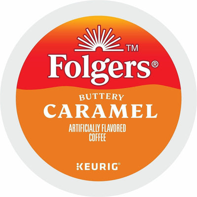 Keurig Dr Pepper Folgers K-Cup Buttery Caramel Coffee, 4 / Carton, GMT7461CT