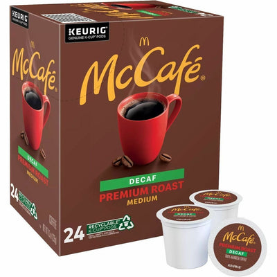 Keurig Dr Pepper . McCafe K-Cup Decaf Premium Roast Coffee, 4 / Carton, GMT8044CT