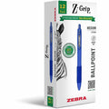 Zebra Z-Grip Retractable Ballpoint Pens, 1 Dozen, ZEB20620