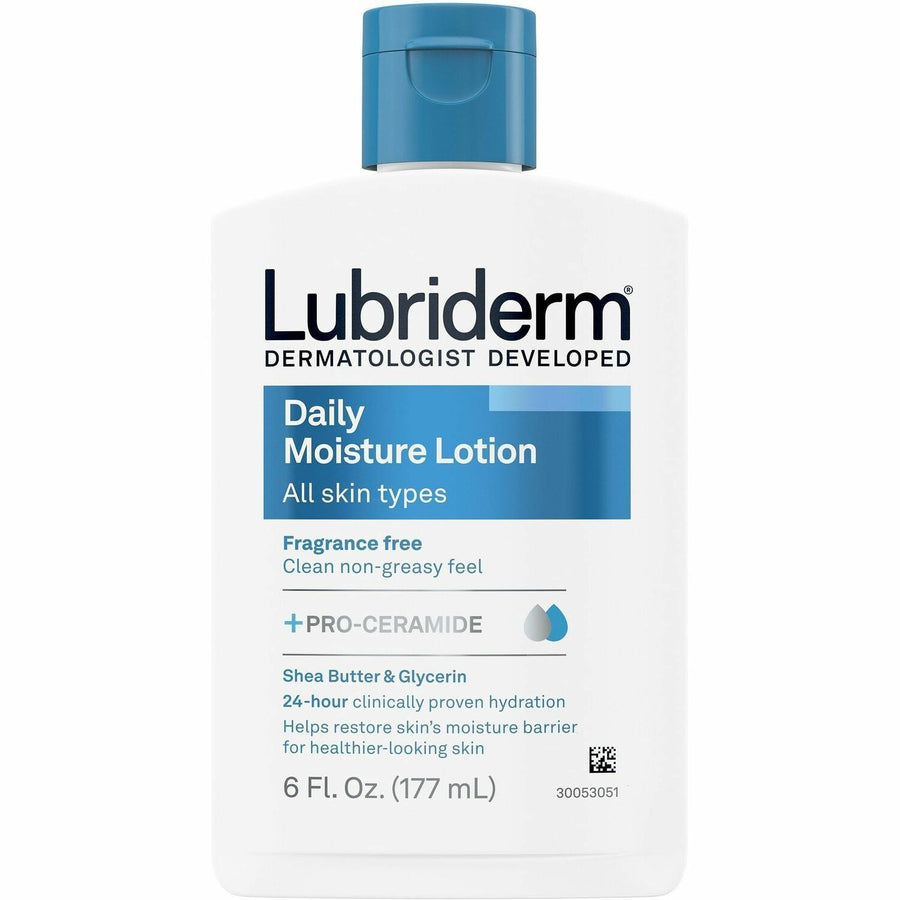 Lubriderm Daily Moisture Skin Lotion, 6 fl oz, Dye-free, 12 / Carton, JOJ48826CT