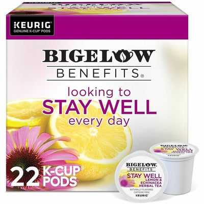 Keurig Dr Pepper . Bigelow Lemon & Echinacea Herbal Tea Herbal Tea K-Cup, Multicolor, 4 / Carton, GMT2025CT