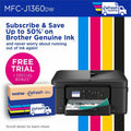Brother Work Smart MFC-J1360DW Wired & Wireless Inkjet Multifunction Printer - Color - Black, BRTMFCJ1360DW