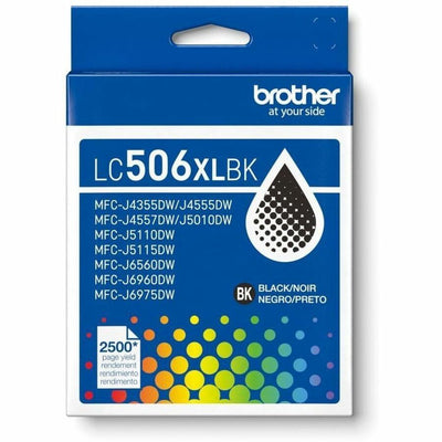 Brother LC506XLBK Original High Yield Inkjet Ink Cartridge - Black -, BRTLC506XLBKS