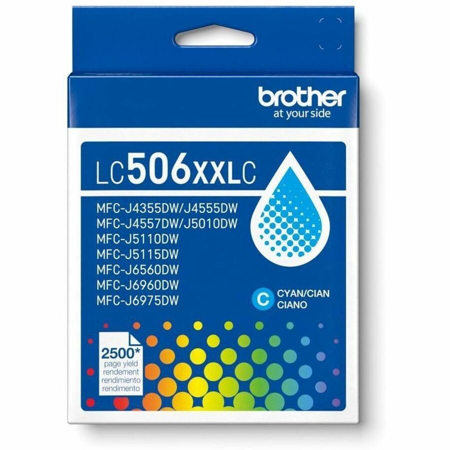 Brother LC506XXLC Original Super High Yield Inkjet Ink Cartridge - Cyan -, 5EA/BX 4BX/CT — view 1