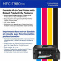 Brother MFC-T980DW Wired & Wireless INKvestment Tank Inkjet Multifunction Printer - Color, BRTMFCT980DW