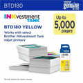 Brother Genuine BTD180Y High Yield Yellow Ink Bottle, BRTBTD180YS