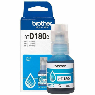 Brother Genuine BTD180C High Yield Cyan Ink Bottle, BRTBTD180CS