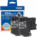 Brother Original High Yield Inkjet Ink Cartridge - Twin-pack - Black - 2 Pack, BRTLC504XL2PKS