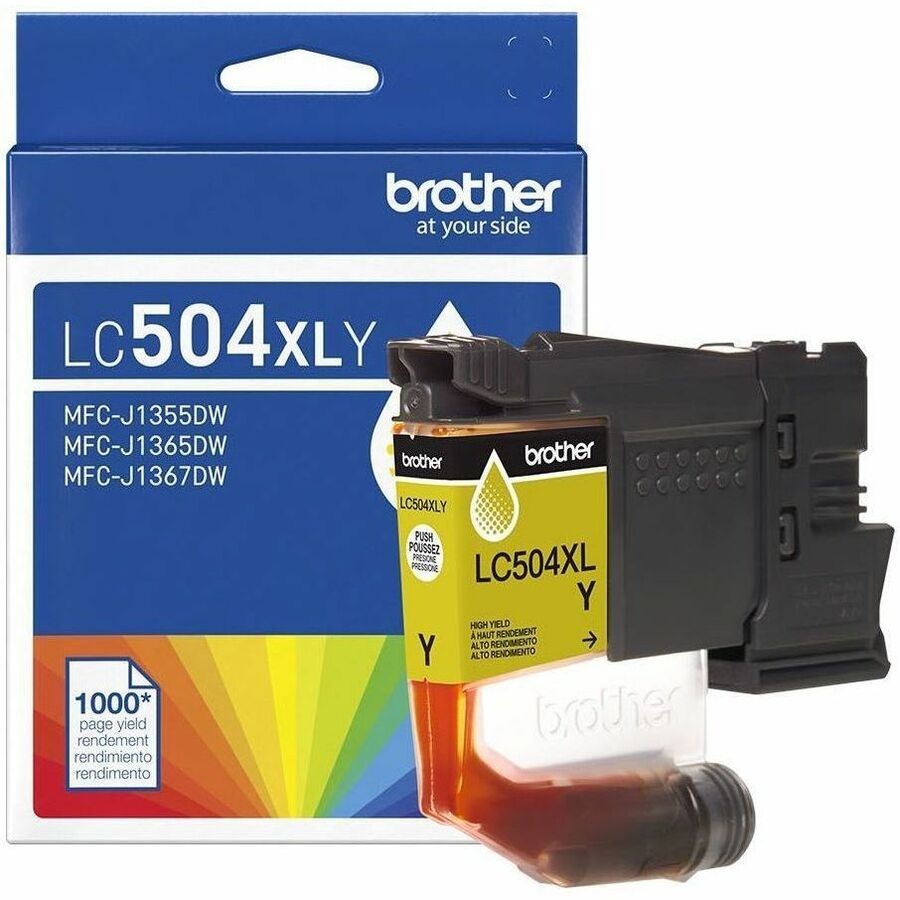 Brother LC504XLY Original High Yield Inkjet Ink Cartridge - Single Pack - Yellow -, 5EA/BX 4BX/CT — view 1